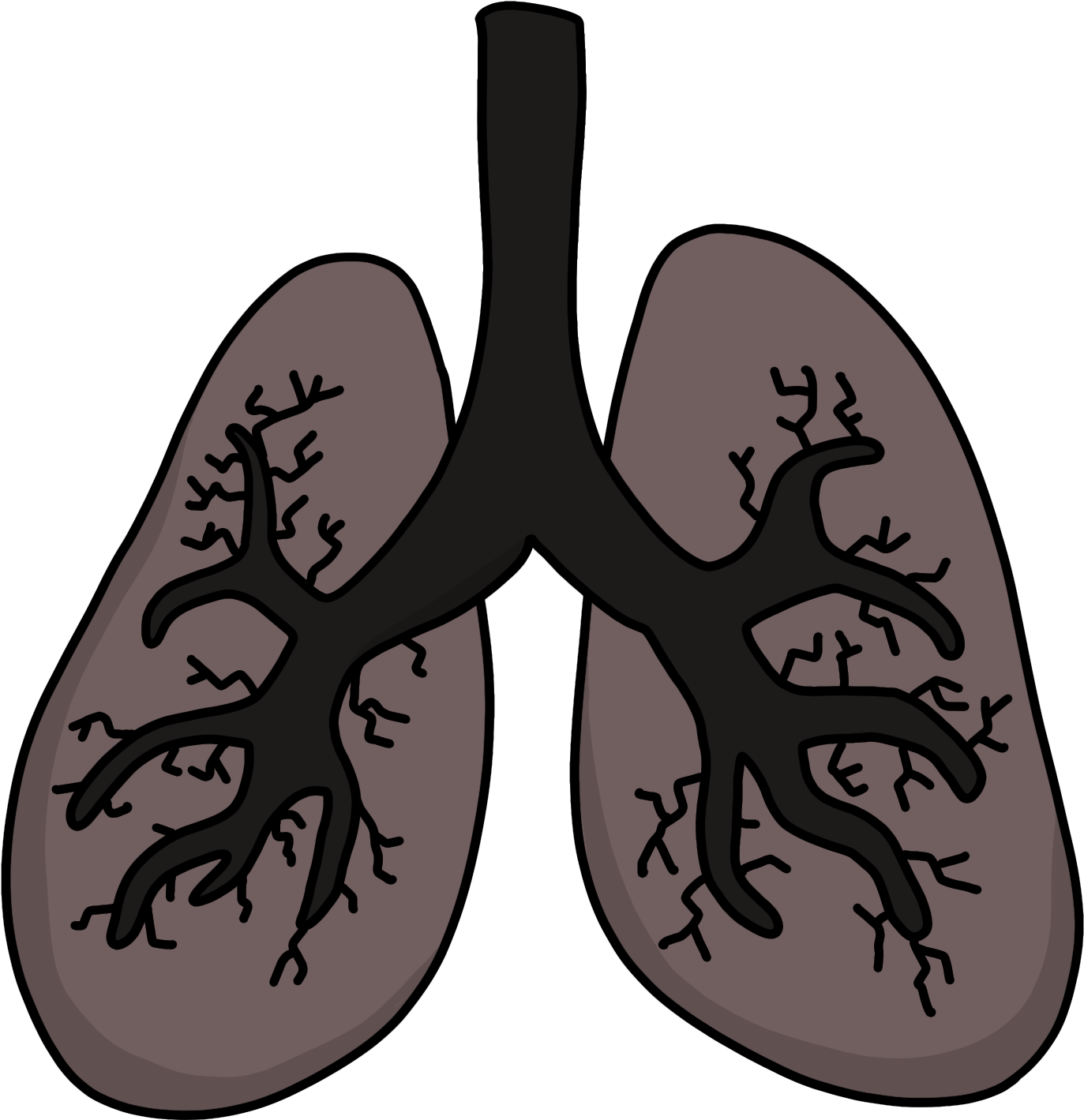 Black Lungs Illustration Clipart Full Size Clipart (5538208