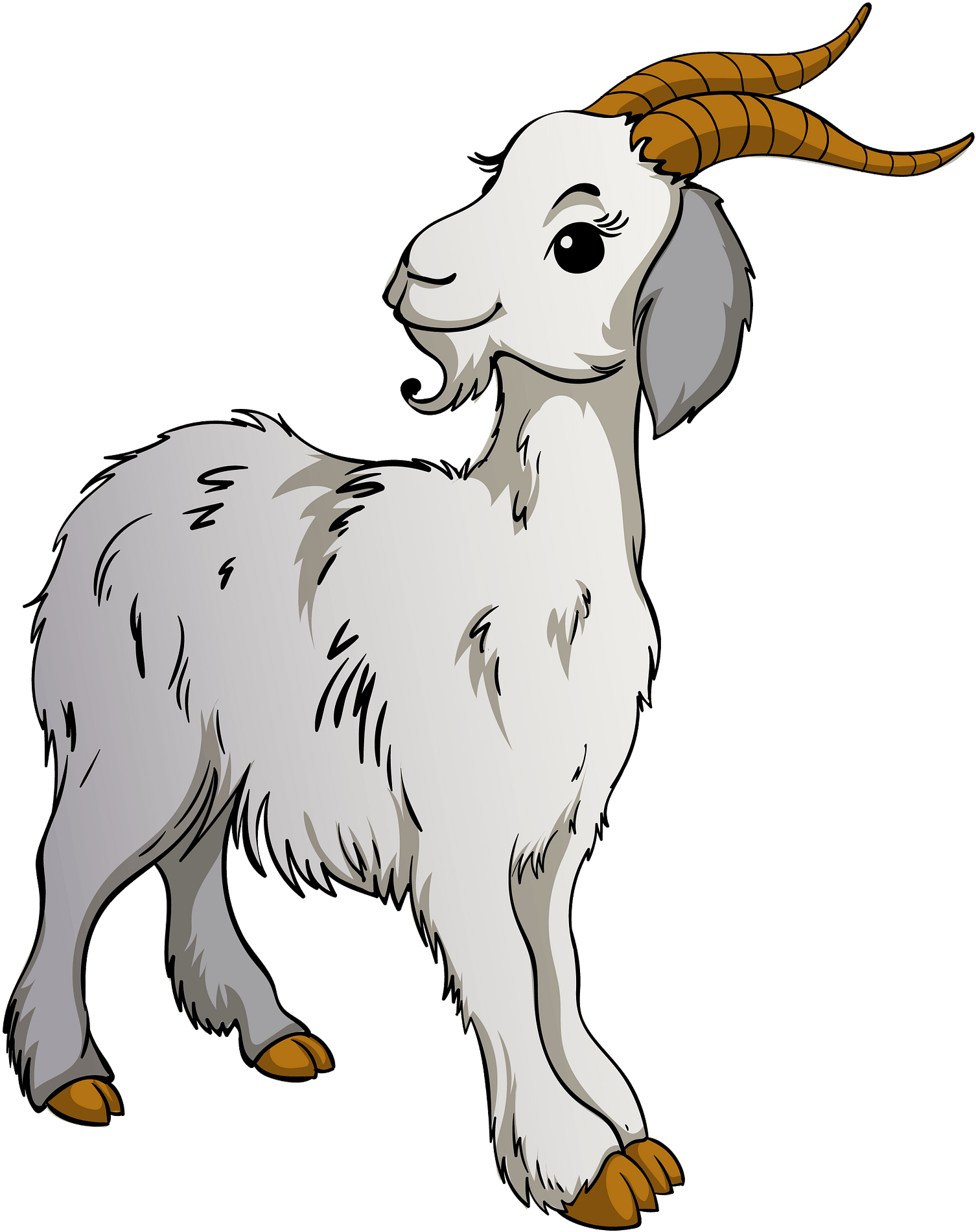 Goat Clipart - Png Download (1560x1920), Png Download
