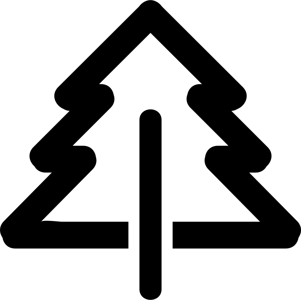 Pine Tree Gross Outline - Pine Tree Outline Svg Free Clipart (980x976), Png Download