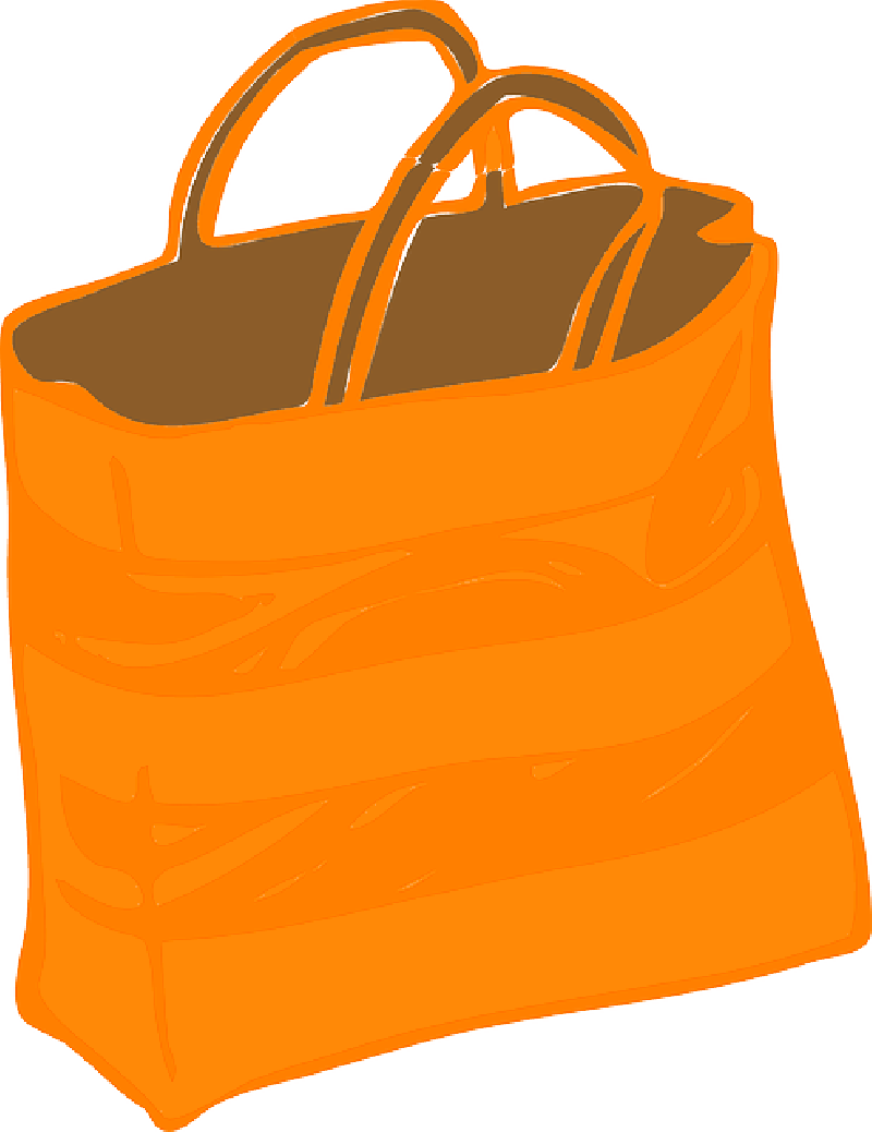 Cartoon, Containers, Container, Summer, Women, Bag - Shopping Bag Clip Art - Png Download (800x1038), Png Download