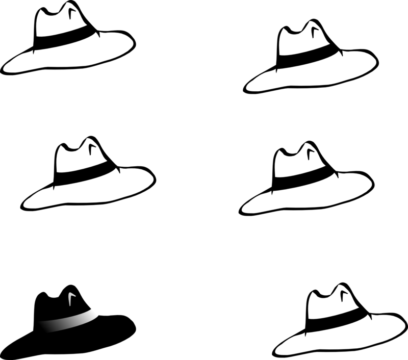 Black And White Book Clipart - Hats Black And White - Png Download (800x706), Png Download