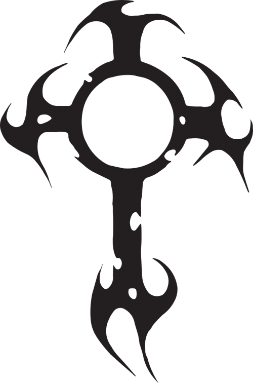 Cross Shape Sharp - Vector Arts T Shirt Clipart (500x756), Png Download