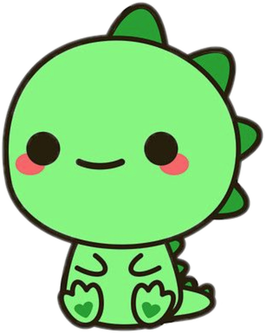 Cute Kawaii Dinosaur Clipart - Cartoon Cute Dinosaur Drawing - Png Download (1024x1024), Png Download