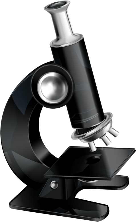 Microscope Clipart Black And White Images - Microscope Png Transparent Png (497x800), Png Download