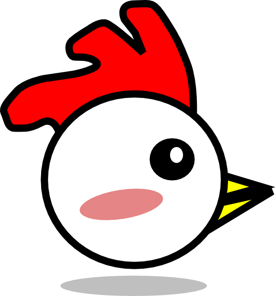 Chicken Cartoon Head Clipart (558x598), Png Download