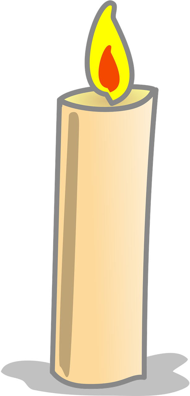 Candle Clipart - Png Download (640x1280), Png Download