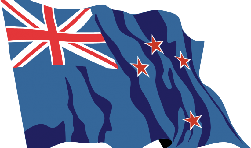 New Zealand Flag Waving Clipart (852x485), Png Download