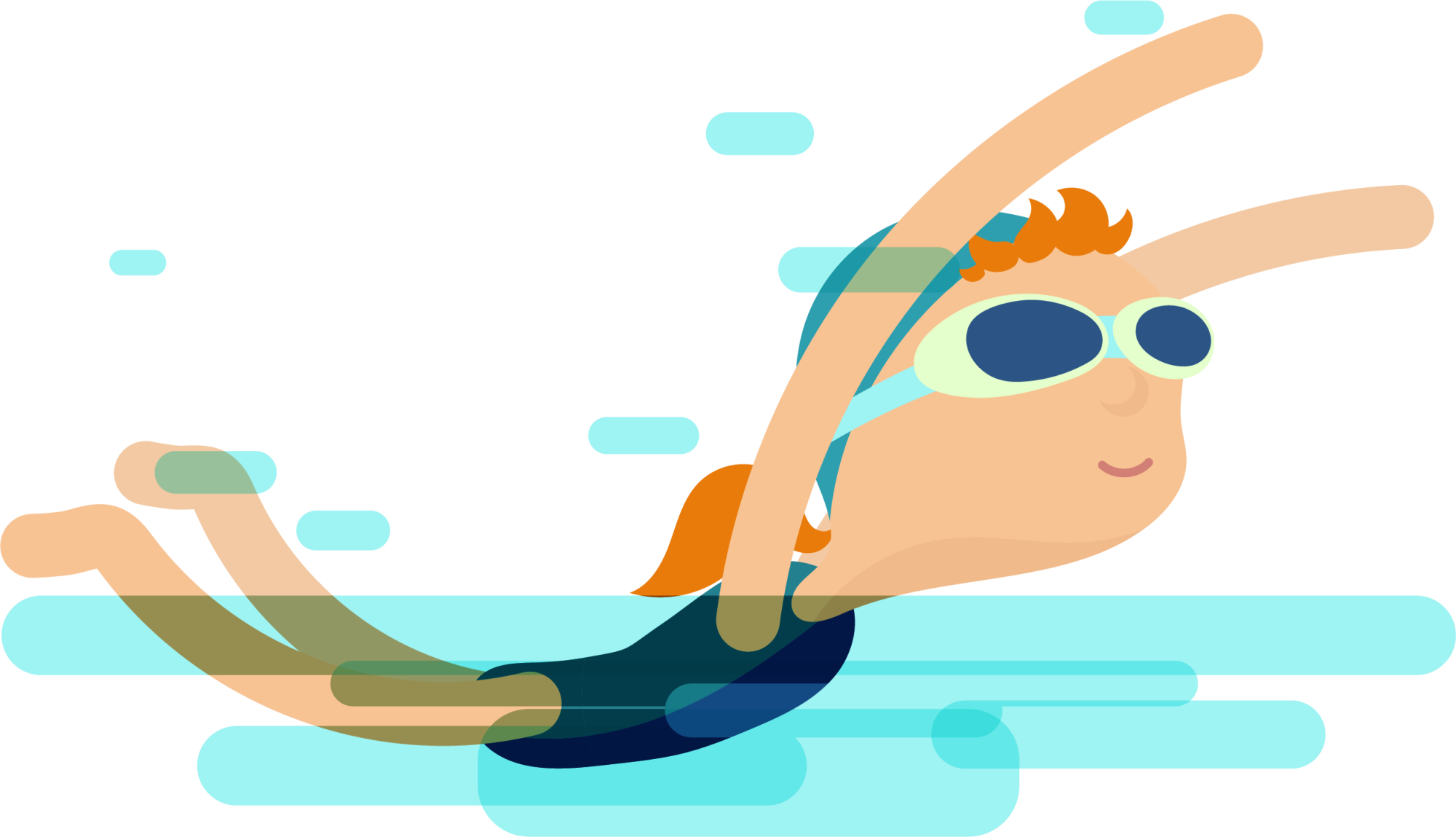 Swimming Euclidean Vector Dhaptar Gaya Langi Cartoon Swimming Clipart