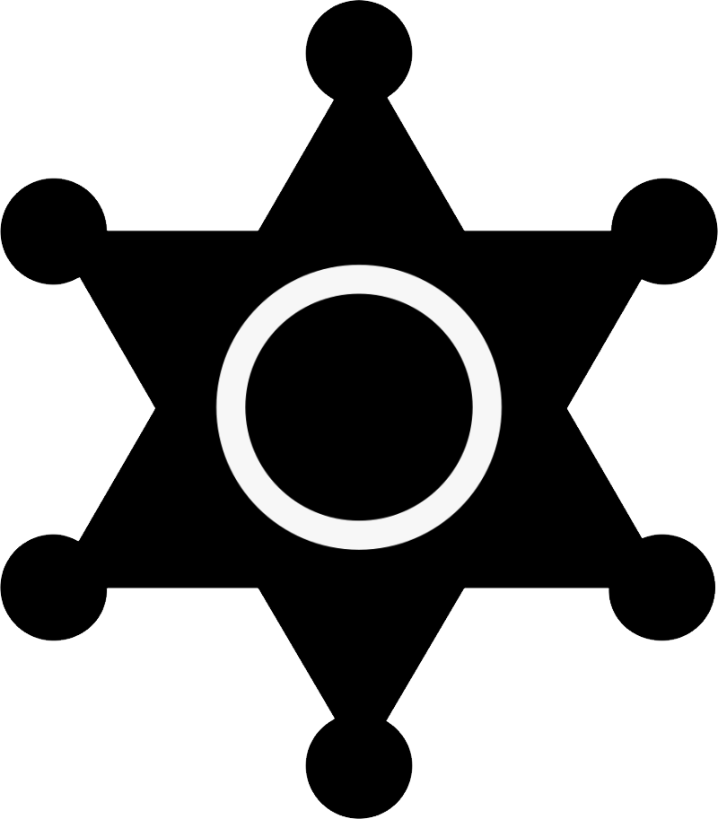 Sheriff Badge Png - Sheriff Badge Silhouette Clipart (800x913), Png Download