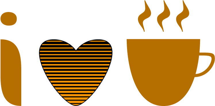 I Heart Coffee Coffee Icon Type Design Lettering - Cup Clipart (800x600), Png Download