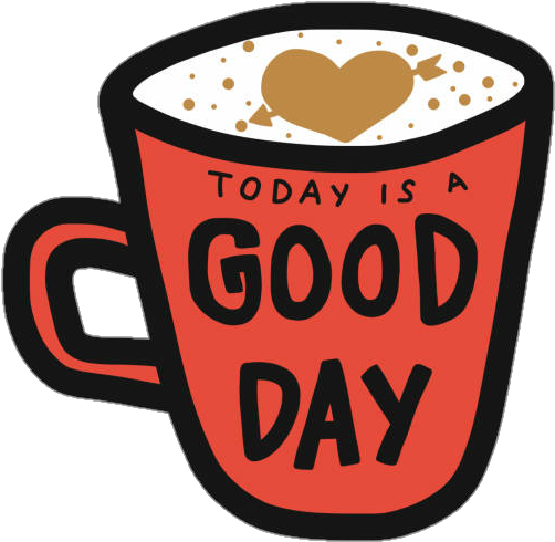 Cute Sticker Design Coffee Clipart (612x612), Png Download