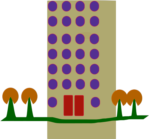 Housing Flat Svg Clip Arts - Block Of Flats Clipart - Png Download (1024x1024), Png Download