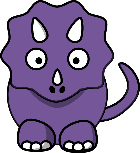 Purple Baby Dinosaur Clip Art - Purple Dinosaur Clipart - Png Download (546x595), Png Download