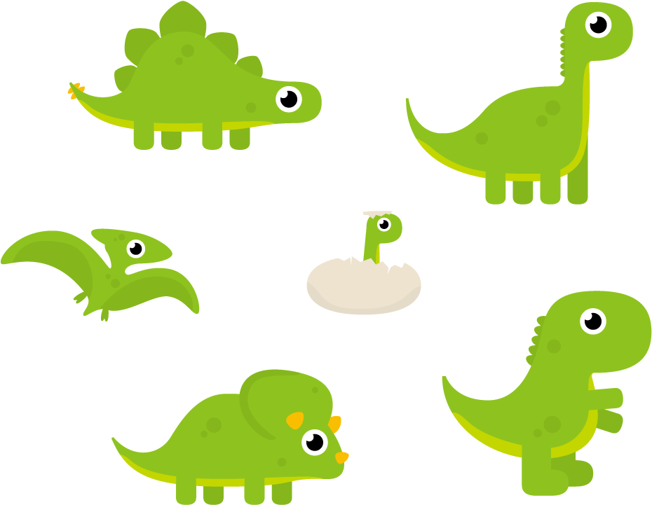 Transparent Clipart Dinosaur Footprints - Cute Dinosaur Cartoon Printable - Png Download (930x721), Png Download