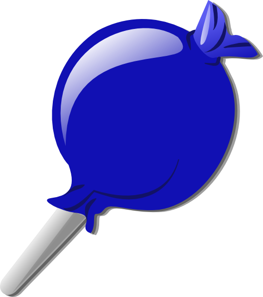 Blue Lolly Clip Art - Lollipop Blue Clipart - Png Download (528x595), Png Download