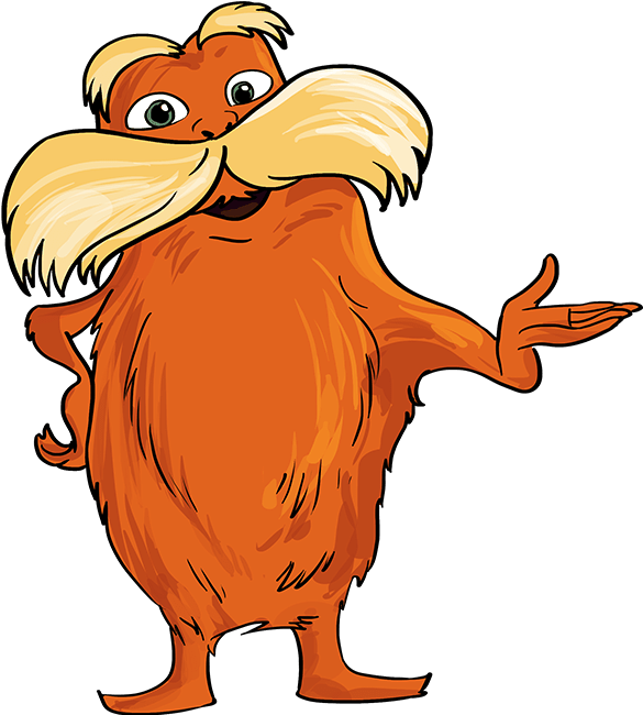 How To Draw The Lorax By Dr - Lorax Dr Seuss Drawing Clipart (680x678), Png Download
