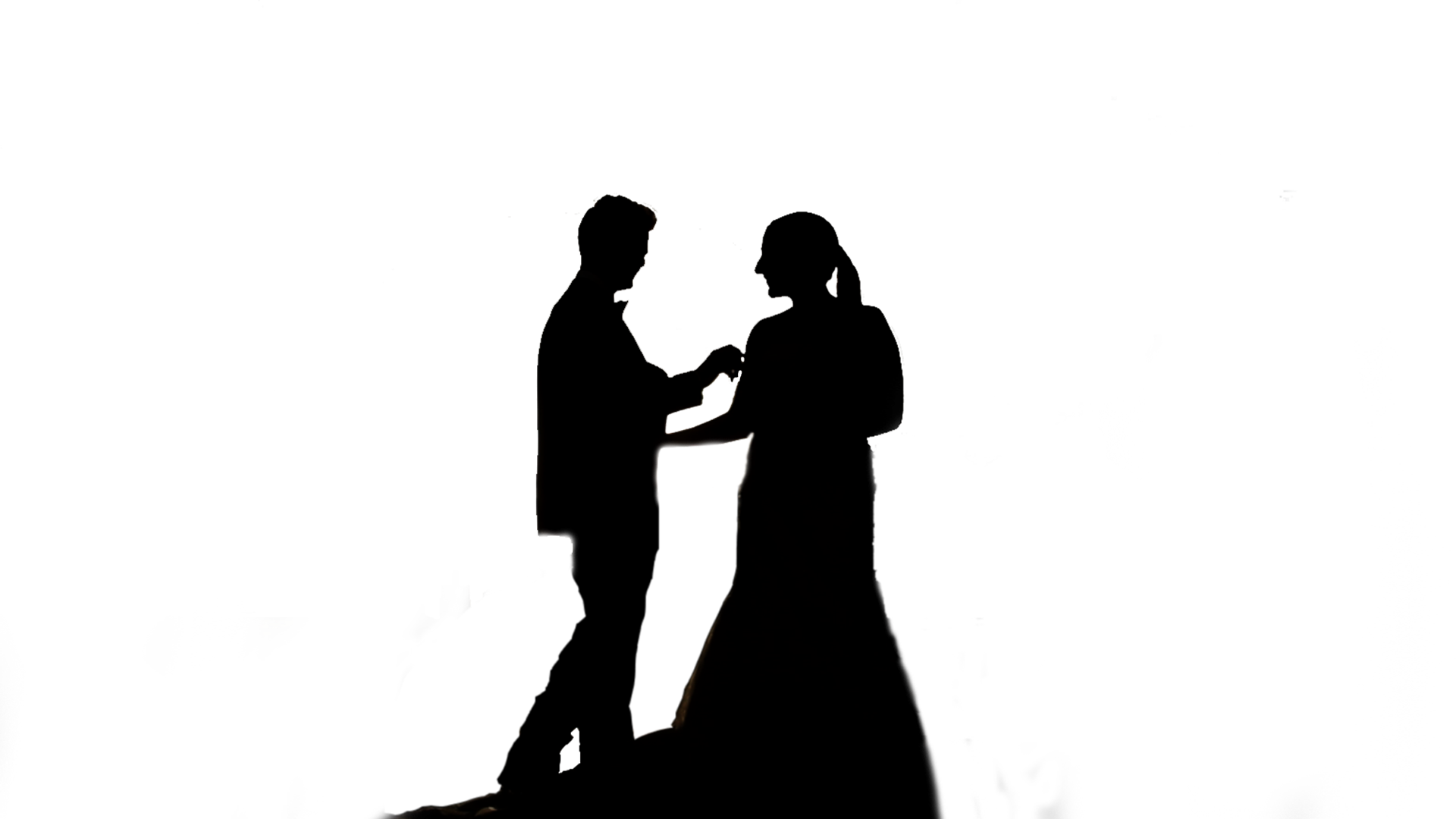 Silhouette M Laga Fuengirola Wedding - Silueta Png Boda Clipart (1920x1080), Png Download