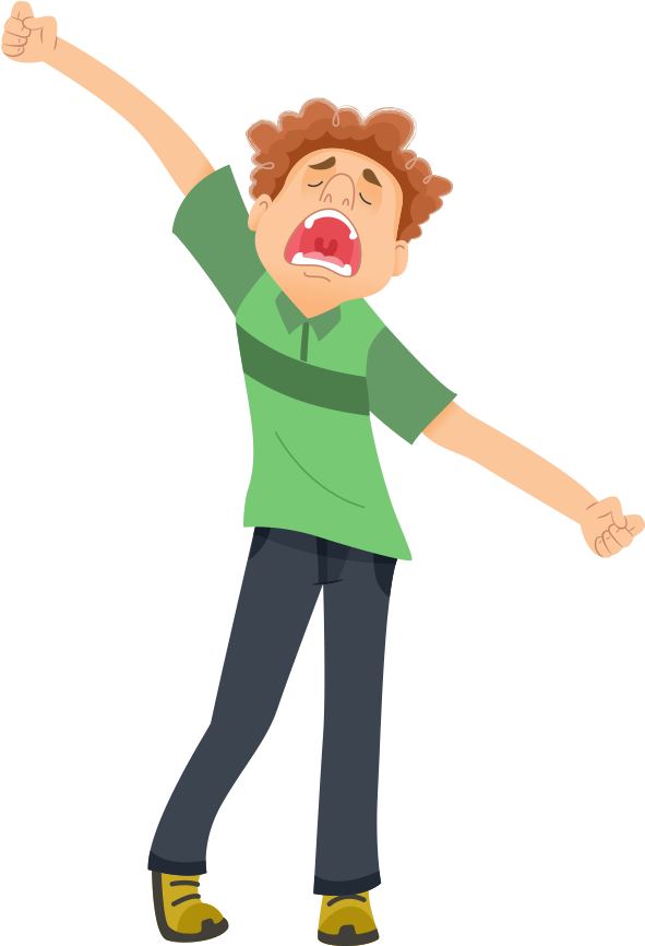 Pandiculation Small - Cartoon Clipart (1024x1024), Png Download