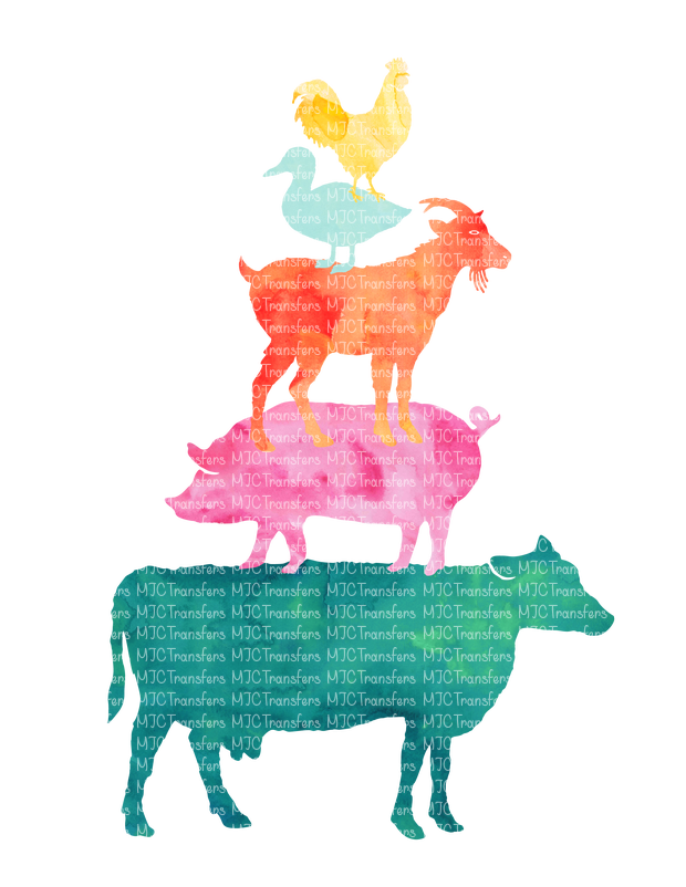 Farm Animal Clipart Watercolor - Png Download - Full Size Clipart