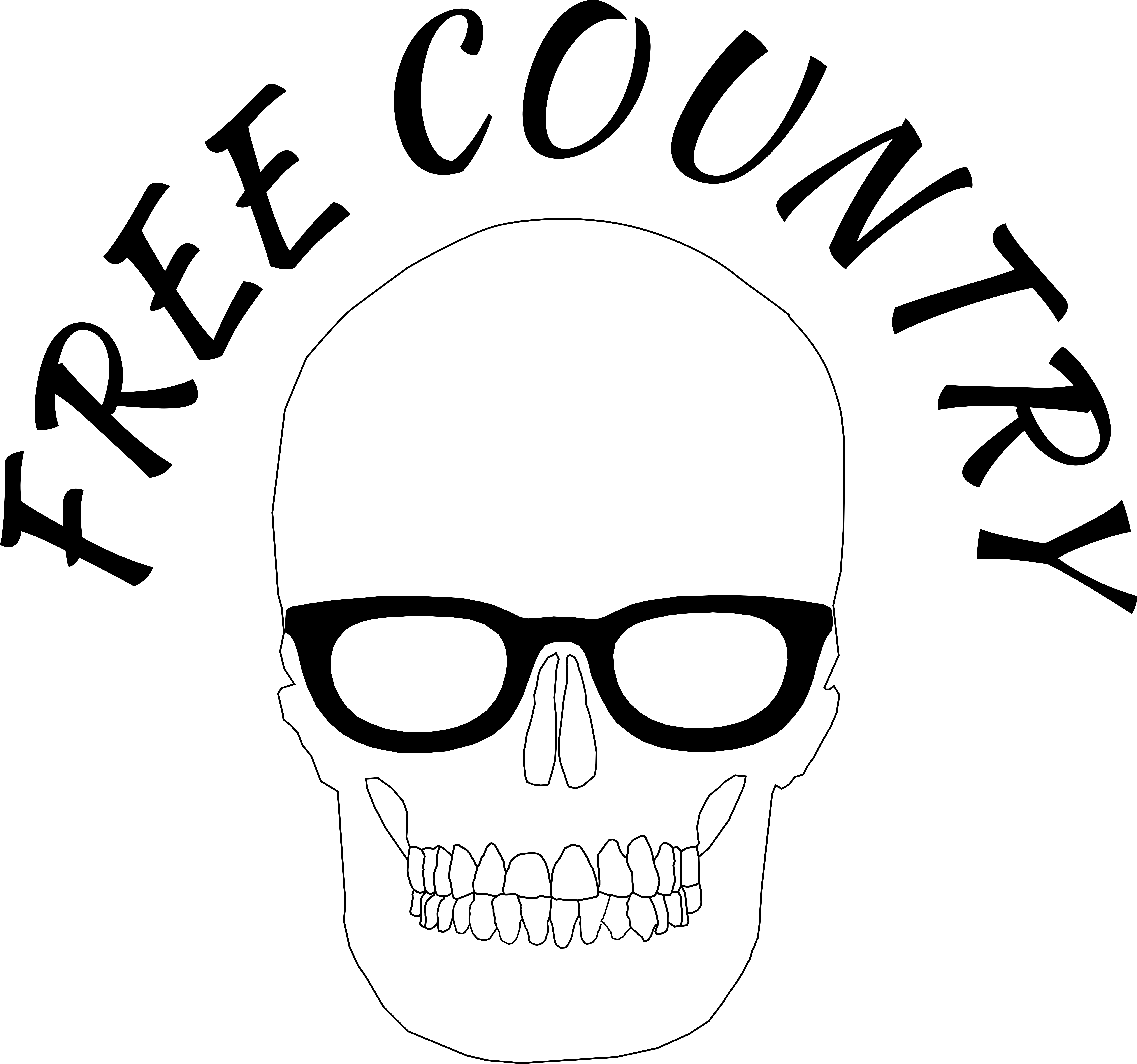Skeleton Head Clip Art - Png Download (7469x6993), Png Download
