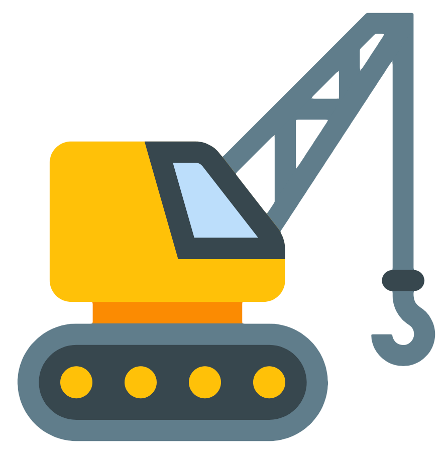 Under Construction - Transparent Crane Icon Png Clipart (886x908), Png Download