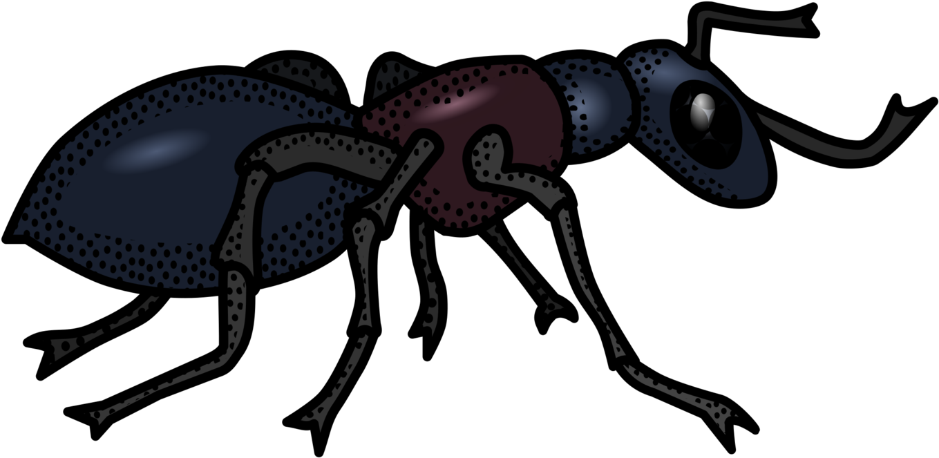Ant Black And White Clipart (1446x750), Png Download