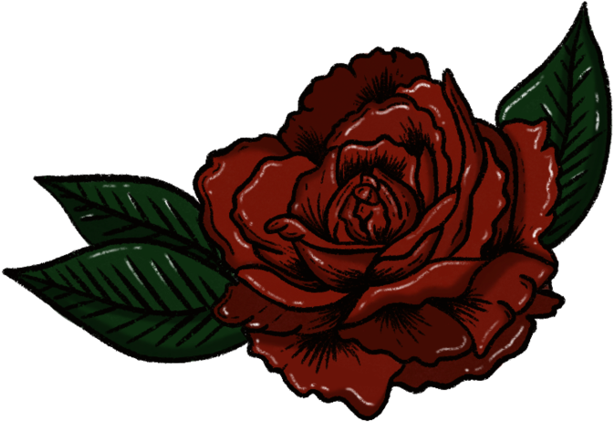 Transparent Vintage Farmers Market Clipart - Hybrid Tea Rose - Png Download (672x463), Png Download