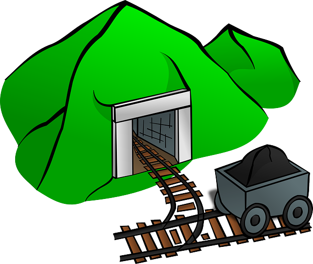 Map, Mountain, Symbol, Cart, Game, Playing, Role, Coal - Coal Mines Clipart - Png Download (640x540), Png Download