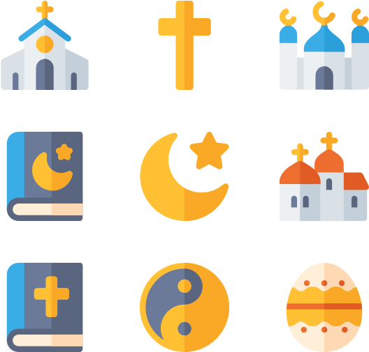 Religion Symbols Icon Png Clipart (600x564), Png Download