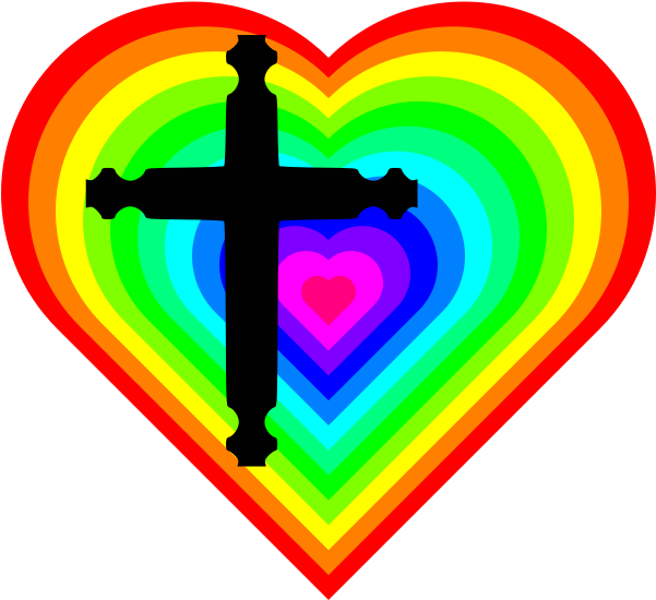 Rainbow Heart Clipart - Png Download (600x600), Png Download