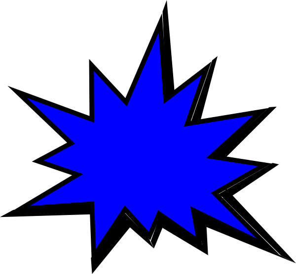Blue Comic Pow Clip Art At Clker - Purple Comic Pow Png Transparent Png (600x557), Png Download