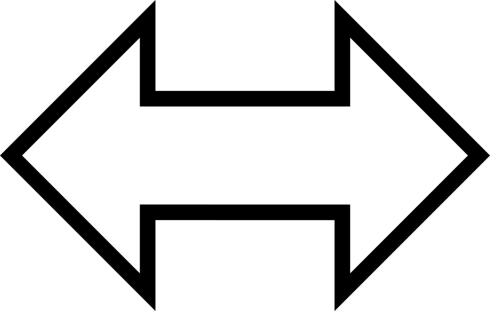 Arah Arrow Computer Icons Bipolar Disorder Angle - Opposite Arrows Icon Svg Clipart (980x622), Png Download