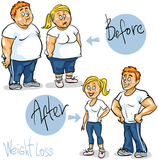 Weight Loss Cartoon Png Clipart (560x560), Png Download