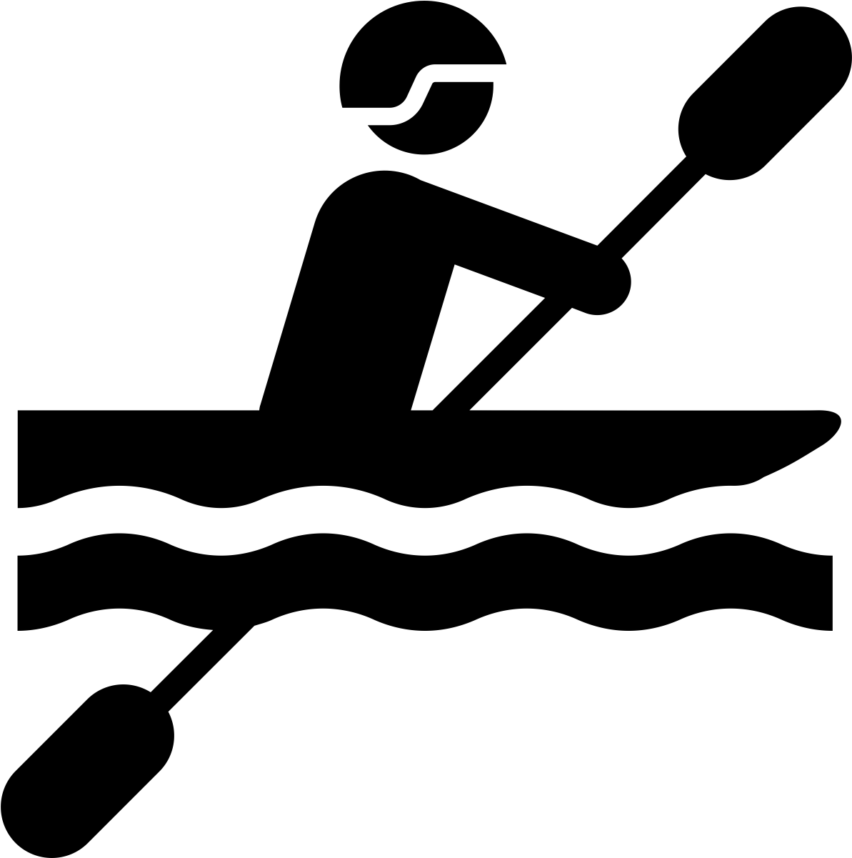 Clearwater Mynorth Com - Kayak Symbol Clipart (1200x1200), Png Download