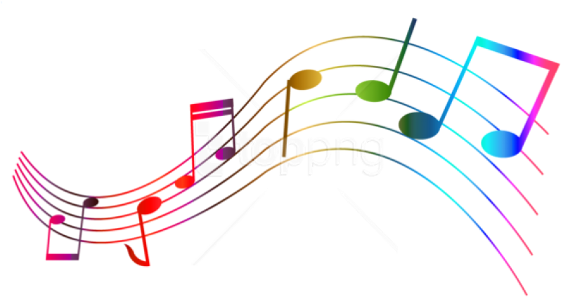 Free Png Download Transparent Colorful Notes Png Images - Transparent Background Music Notes Png Clipart (798x423), Png Download