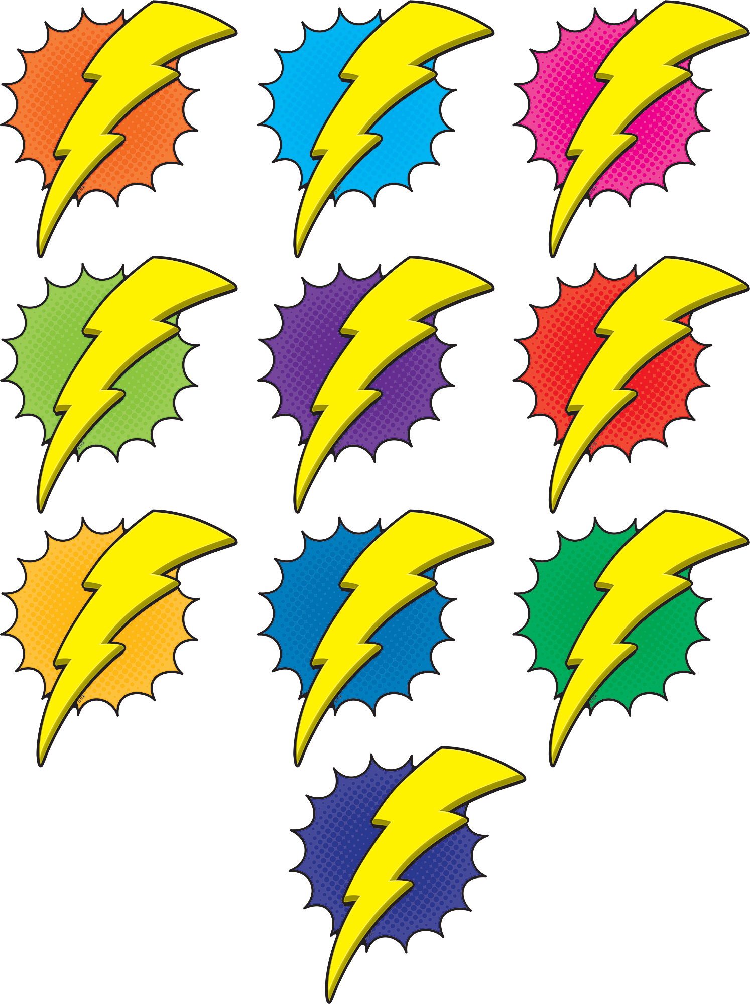 Superhero Lightning Bolt Clipart - Png Download (1494x2000), Png Download