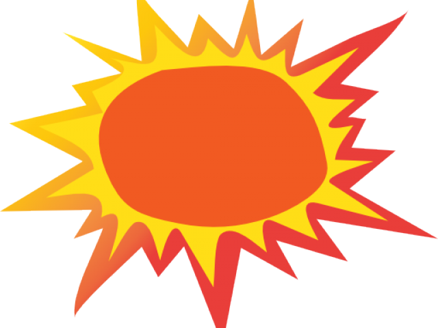 Hot Sun Clipart Clip Art Black And White Hot Sun Clipart - Circle - Png Download (640x480), Png Download