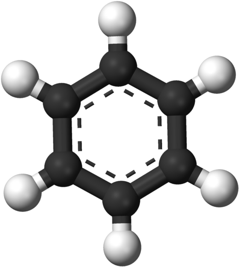Benzene Molecule Clipart (542x599), Png Download