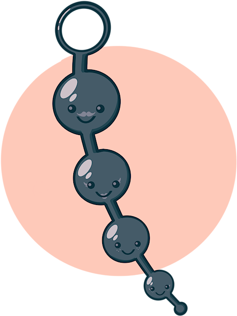 Anal Bead Drawing Clipart (543x700), Png Download