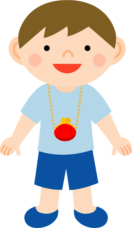 Child Boy Purse Clipart - Cartoon - Png Download (464x800), Png Download