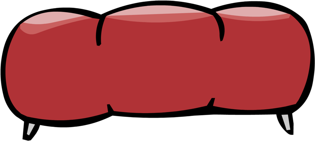Club Penguin Wiki - Club Penguin Red Couch Clipart (1024x647), Png Download