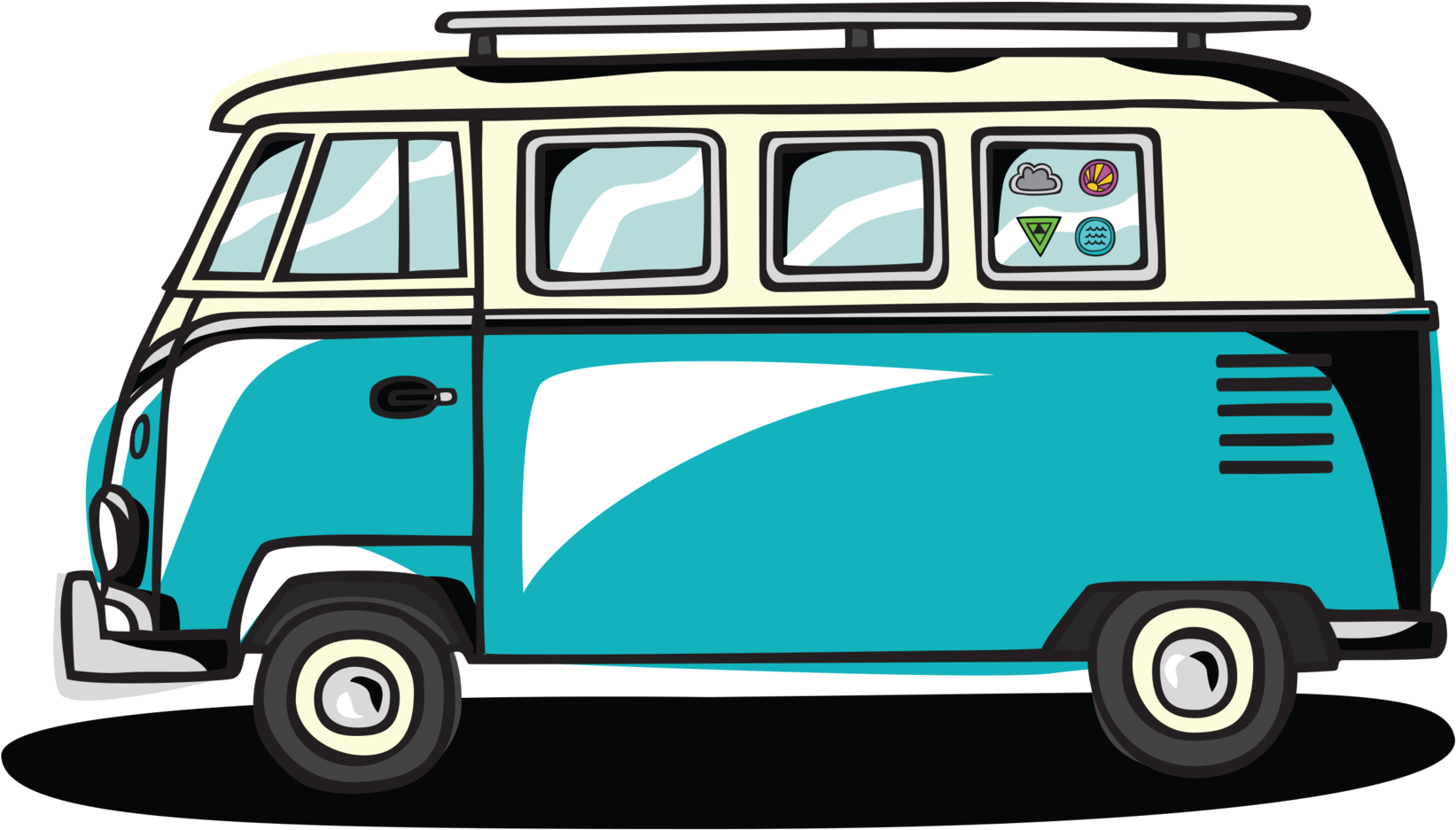 Road Trip Van Clipart - Png Download (1200x1200), Png Download