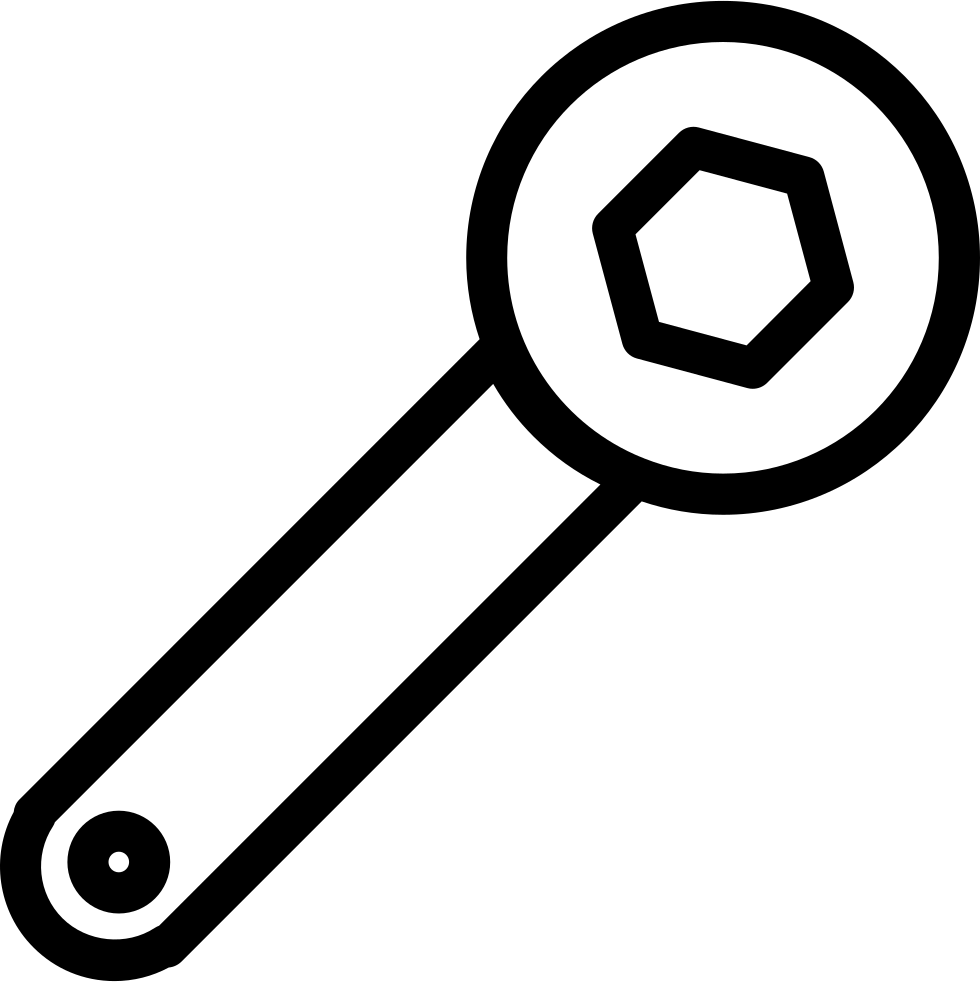 Repair Tool For Nuts And Bolts - Wrench Vector Free Clipart (980x982), Png Download
