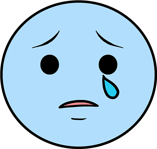 How To Draw Crying Emoji - Smiley Face Clipart (680x678), Png Download