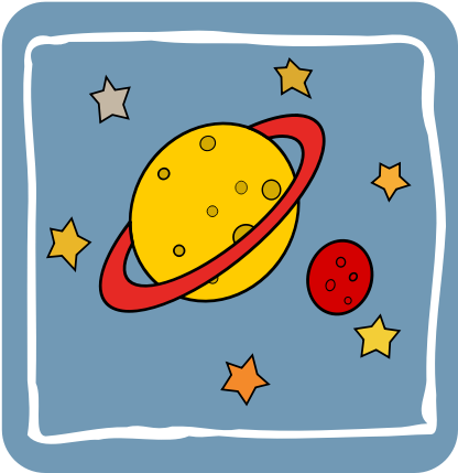 Cartoon Illustration Of Universe - Planet Clipart (600x600), Png Download