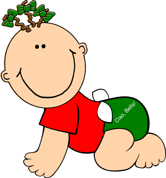 Baby Girl Clip Art - Png Download (558x598), Png Download