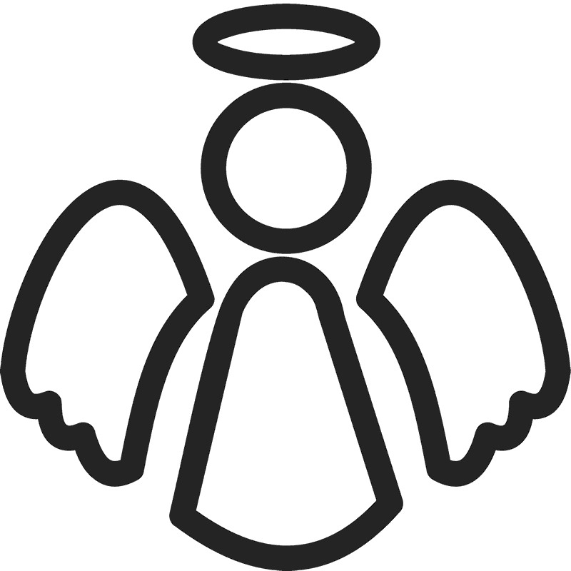 Angel Outline Transparent & Png Clipart Free Download - Christmas Angel Outline Png (800x800), Png Download