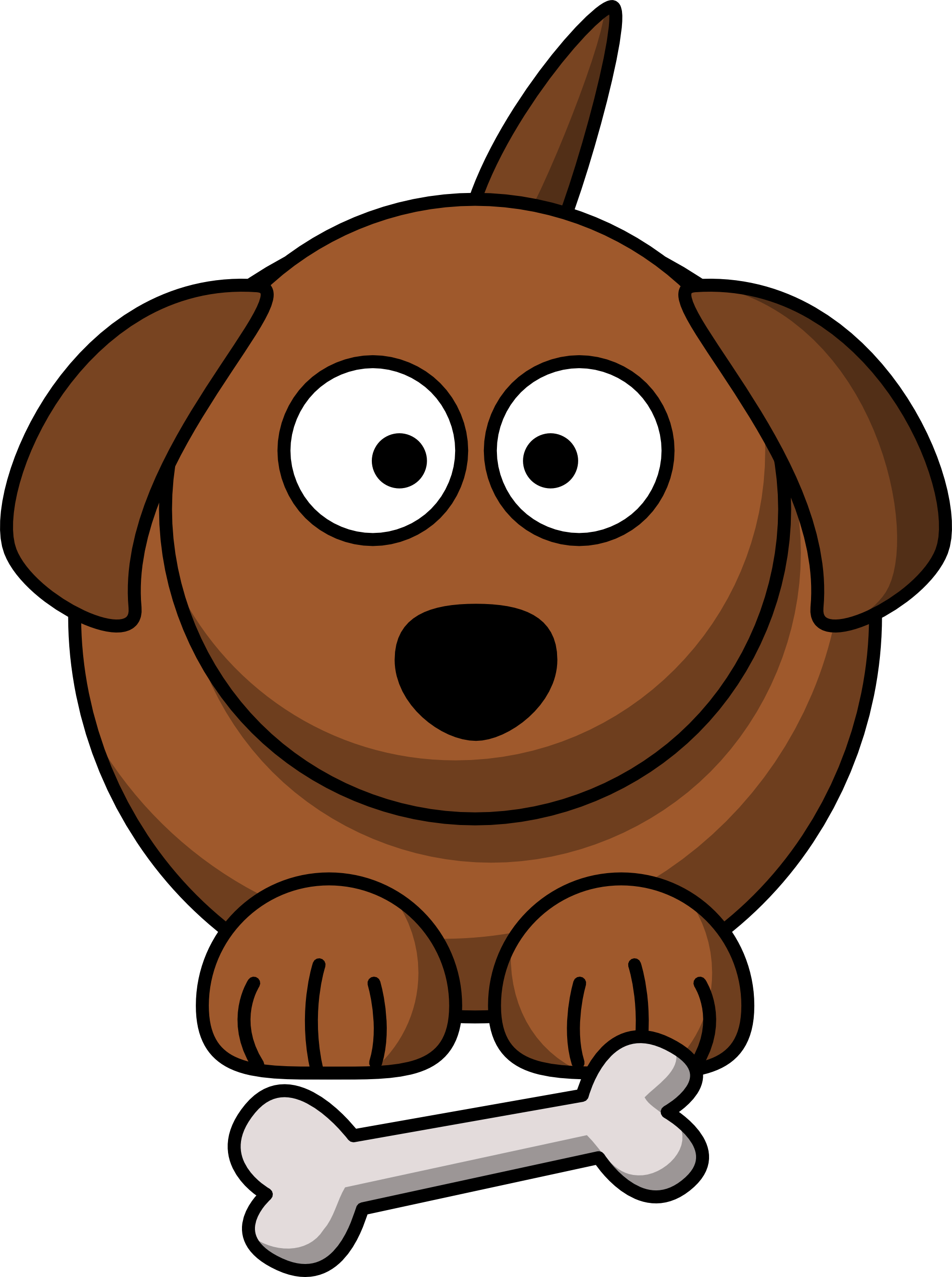 Stuffing Food Clipart Transparent Background - Cartoon Clipart Dog - Png Download (1979x2653), Png Download