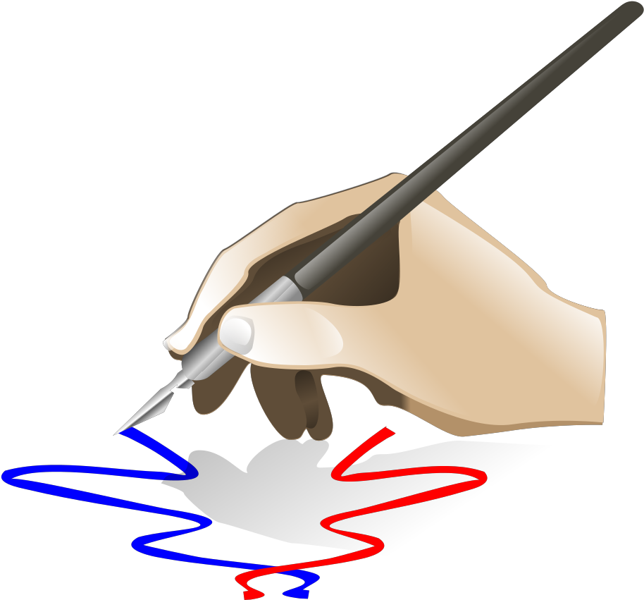 Hand Painting Svg Clip Arts - Calligraphy Class Clipart - Png Download (1024x1024), Png Download