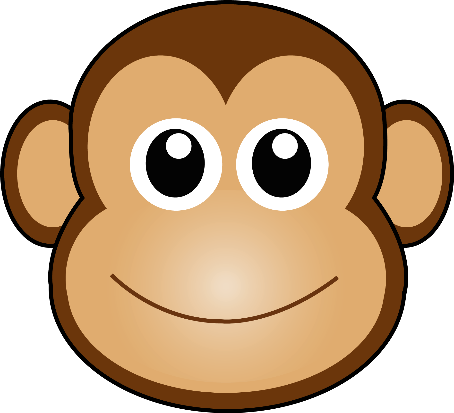 Free Images - Easy Cartoon Monkey Clipart (2008x1772), Png Download